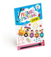 Cyfry. Mazanki-zmazywanki. Autor: Anna Borchard. Dadada.pl Okładka książki Cyfry. Mazanki-zmazywanki