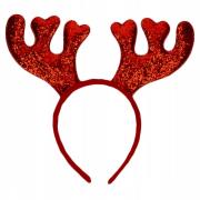 Opakowanie Czerwona opaska z rogami renifera