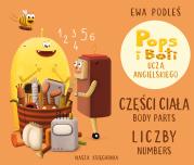 Części ciała i liczby. Pops i Boti uczą ang.. Autor: Podleś Ewa. Dadada.pl Okładka książki Części ciała i liczby. Pops i Boti uczą ang.