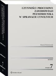 Czynności procesowe zawodowego pełnomocnika w sprawach cywilnych. Autor: Pietrzkowski Henryk. Dadada.pl Okładka książki Czynności procesowe zawodowego pełnomocnika w sprawach cywilnych