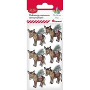 Opakowanie Dekoracje samoprzylepne papierowe 3D osiołki 6szt