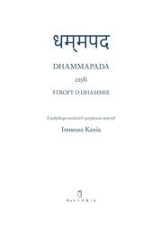 Okładka książki Dhammapada czyli Strofy o Dhammie