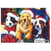 Opakowanie DIAMENTOWA MOZAIKA  BN PSY W MIKOŁAJKOWYM NASTROJU NO-1006964