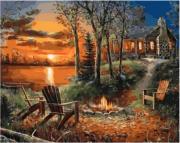 Opakowanie Diamentowa mozaika dom ognisko NO-1006446