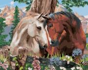 Opakowanie Diamentowa mozaika Konie zakochane pod drzewem NO-1006382