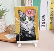 Opakowanie Diamentowa mozaika kot z kwiatem papierosem +sztaluga NO-1007277