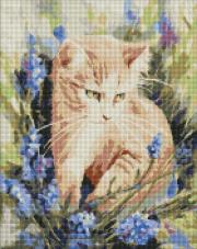 Opakowanie Diamentowa mozaika - Kotek w kwiatach 40x50cm