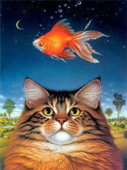 Opakowanie Diamentowa mozaika Kotek z rybką 60768