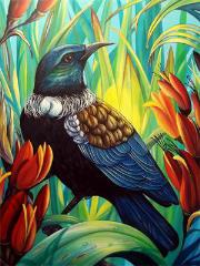 Opakowanie Diamentowa mozaika Ptak w kwiatach 60841