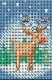 Opakowanie Diamentowa mozaika - Renifer Rudolf 10x15cm