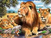 Opakowanie Diamentowa mozaika Rodzina lwów 60799