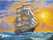 Opakowanie Diamentowa mozaika Statek na wzburzonym morzu 60635