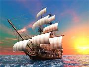 Opakowanie Diamentowa mozaika Statek o zachodzie słońca 60657