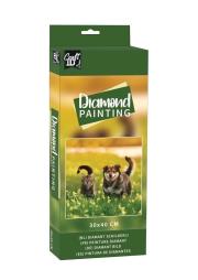 Opakowanie Diamentowy obraz - Kot i pies 30x40cm