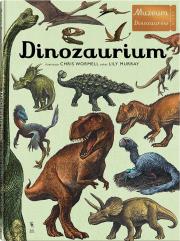 Dinozaurium. Autor: Lily Murray. Dadada.pl Okładka książki Dinozaurium