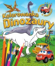 Okładka książki Dinozaury. Kolorowanka. Samochodzik Franek