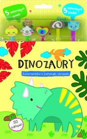 Okładka książki Dinozaury. Kolorowanka z barwnym obrysem
