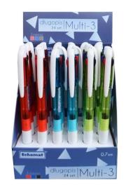 Opakowanie Długopis 0,7mm trójkolorowy Multi (24szt)
