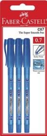 Opakowanie Długopis CX7 niebieski Faber-Castell blister 3 sztuki
