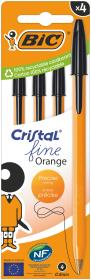 Długopis czarny Cristal Fine Orange BIC 0,8mm 4szt.. Wydawca: Bic. Dadada.pl Opakowanie Długopis czarny Cristal Fine Orange BIC 0,8mm 4szt.