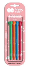 Długopis Happy Color Feelingi ELEPHANTS 0.5 mm niebieski 4 sztuki na blistrze. Wydawca: HAPPY COLOR. Dadada.pl Opakowanie Długopis Happy Color Feelingi ELEPHANTS 0.5 mm niebieski 4 sztuki na blistrze
