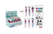 Opakowanie Długopis MINI 4-kolorowy 0.7mm Zwierzątka (24szt)