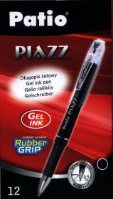 Opakowanie Długopis Piazz żelowy igłowy czarny 12 sztuk