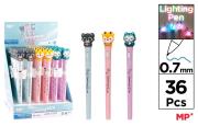 Opakowanie Długopis świecący niebieski 0,7mm (36 szt)