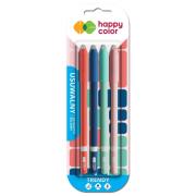 Opakowanie Długopis wymazywalny TRENDY 4szt niebieski HAPPY