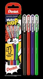 Długopis żelowy MatteHop 4 kolory ABCD. Wydawca: PENTEL. Dadada.pl Opakowanie Długopis żelowy MatteHop 4 kolory ABCD