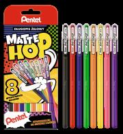 Opakowanie Długopis żelowy MatteHop 8 kolorów ABCDFGPV