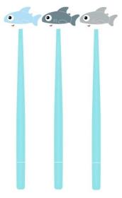 Opakowanie Długopis żelowy Rekin mix