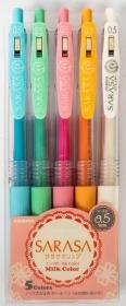 Opakowanie Długopis żelowy Sarasa Clip Milk 0,5mm 5 kolorów
