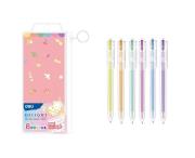 Długopisy żelowe 0.5mm 6szt mix kolorów DELI. Wydawca: DELI. Dadada.pl Opakowanie Długopisy żelowe 0.5mm 6szt mix kolorów DELI