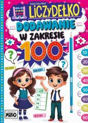 Dodawanie w zakresie 100. Liczydełko. Autor: Elżbieta Dędza-Mozol. Dadada.pl Okładka książki Dodawanie w zakresie 100. Liczydełko