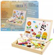 Okładka książki Drewniana układanka - Farma z tablicą magnetyczną