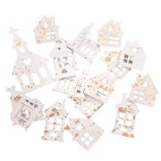 Opakowanie Drewniane domki 17szt