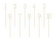 Opakowanie Drewniane numery na stół 25cm 10szt