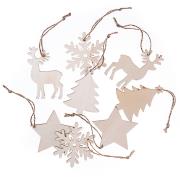 Opakowanie Drewniane zawieszki 8szt