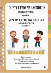 Duety i trio na akordeon z.4. Autor: Adalbert Sicz. Dadada.pl Okładka książki Duety i trio na akordeon z.4