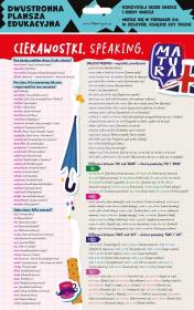 Dwustronna plansza/ściąga A4 J. ang. ciekawostki. Wydawca: Henry. Dadada.pl Opakowanie Dwustronna plansza/ściąga A4 J. ang. ciekawostki