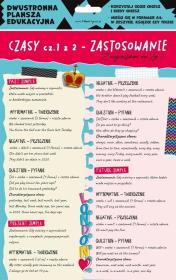 Dwustronna plansza/ściąga A4 J. ang. czasy cz.1. Wydawca: Henry. Dadada.pl Opakowanie Dwustronna plansza/ściąga A4 J. ang. czasy cz.1