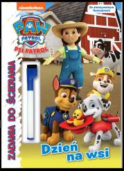 Okładka książki Dzień na wsi. Zadania do ścierania. Psi Patrol