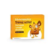 Eduterapeutica lux Trenuj ucho. Percepcja i uwaga słuchowa. Autor: Anna Tońska-Szyfelbein. Dadada.pl Okładka książki Eduterapeutica lux Trenuj ucho. Percepcja i uwaga słuchowa