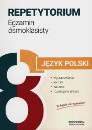 Okładka książki Egzamin ósmoklasisty 2024 Język polski repetytorium wypracowania lektury zadania i arkusze