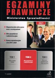 Okładka książki Egzaminy Prawnicze Ministerstwa Sprawiedliwości 2021. Tom 2. Akta gospodarcze i administracyjne