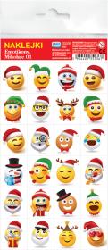 Opakowanie Emotikony Mikołaje 01 Naklejki 4 sztuki