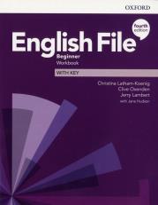 English File 4E Beginner WB + key OXFORD. Autor: Clive Oxenden; Christina Latham-Koenig, Lambert Jerry. Dadada.pl Okładka książki English File 4E Beginner WB + key OXFORD