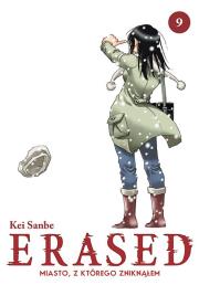 ERASED. Miasto, z którego zniknąłem. Tom 9. Autor: Kei Sanbe. Dadada.pl Okładka książki ERASED. Miasto, z którego zniknąłem. Tom 9