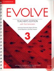 Evolve 3 Teacher's Edition with Test Generator. Autor: Kocienda Genevieve, Rimmer Wayne, Robertson Lynne, Simpson Katy. Dadada.pl Okładka książki Evolve 3 Teacher's Edition with Test Generator